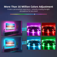 Nexillumi LED Strip Lights 1M-15M Luz De Fondo Para TV RGB Controlado Por APP Y Sincronizado Con La Música USB Powered Para TV De 22-85 Pulgadas - details 0