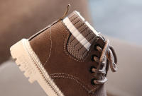 Botas De Invierno Para Niños Lona De Algodón Interior De Peluche Estilo Infantil Zapatos Para Niñas Y Niños Bebé Todoterreno Antideslizante Talla True round Toe Lazo De Cordón Material De Suela De Goma - details 14