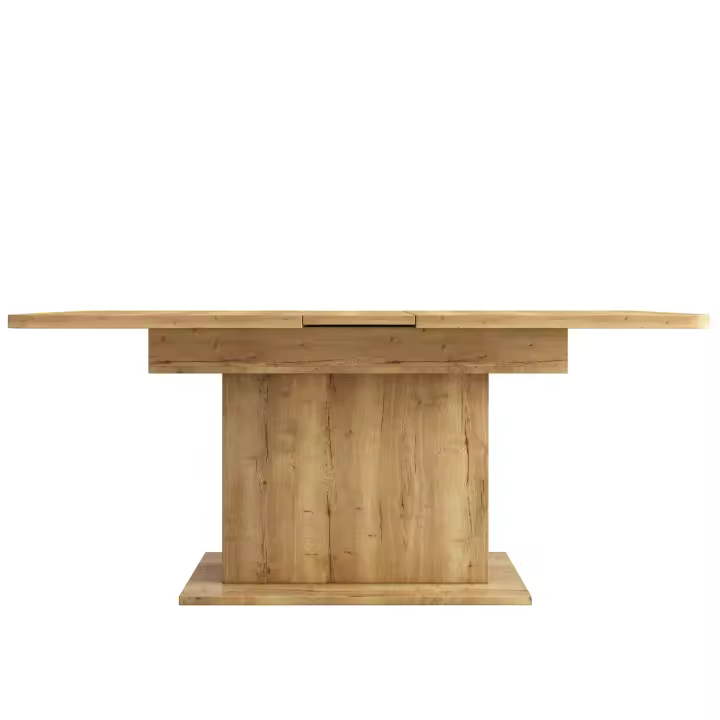 Mesa de comedor Retráctil, L110/130 * W70 * H75, Mesa de almacenamiento, Mesa de comedor rectangular, Mesa de Ocio para Café, Mesa de comedor de hierro moderno minimalista, mesa de comedor multifuncional para el Espacio, Natural - 1