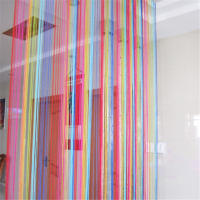 Cortinas De Hilo Coloridas 200x100cm Divisor De Pantalla Para Puerta Pared Ventana Panel Con Borla Modernas Para Sala De Estar - details 6