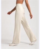 High Waist Leggings Para Mujer Pantalones De Yoga De Modal Lavados Con Arena Pantalones Deportivos De Correr Sueltos Y Rectos Cómodos Y Transpirables - details 4