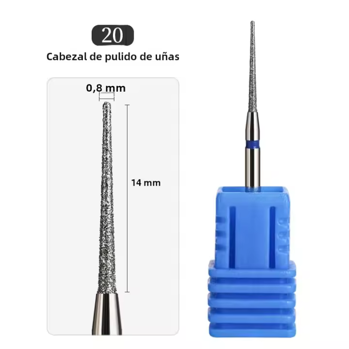 Punta De Taladro De Seguridad Para Manicura Tungsteno Carburo 3/32" Herramienta De Limpieza De Cutícula Para Máquina Eléctrica De Uñas - 1