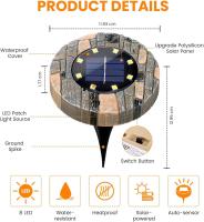Luz solar Jardín exterior Lámparas empotradas en el suelo 8 Iluminación LED 3000K Blanco cálido Impermeable IP65 Paquete de 8 - details 0