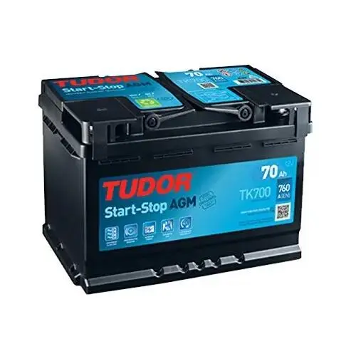 Tudor TK700 Batería de coche Tudor 70Ah 760A, AGM, Apta para coches con sistema Start-Stop - Automóvil de turismo - 1