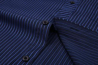 Camisa De Negocios Casual Para Hombre Tallas Grandes 9XL 8XL 7XL 6XL 5XL Cuello En V Malla Larga Manga Estilo Clásico Rayada Para Eventos Sociales Y Viajes - details 12