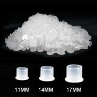 100pcs Copas De Tinta Para Tatuaje Desechables Con Base Y Cierre Portador De Pigmento Transparente Accesorio De Tatuaje Para Maquillaje Permanente - details 0