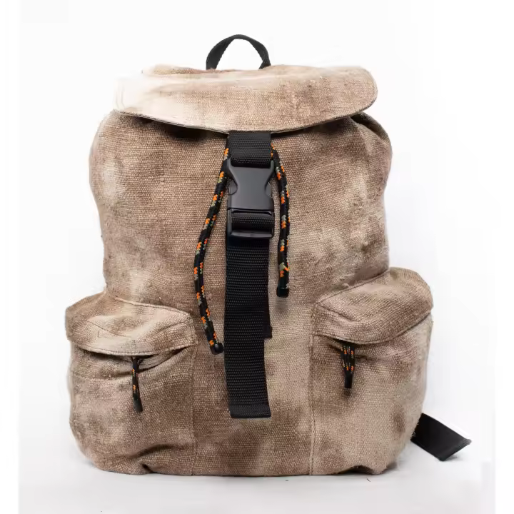 Hemper Mochila Kala Impermeable Cáñamo Hecha a Mano con Bolsillos para Viaje - 1