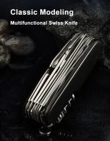 Cuchillo Plegable Miniatura Con 30 Funciones Herramienta EDC Suiza Para Camping Y Sobrevivencia Hoja De Acero Inoxidable Plástico Para Manija - details 1
