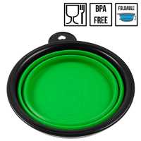 Ociodual Comedero Plegable Plato Bowl 350ml Color Verde para Alimentar Perros Gatos Mascotas Cuenco Tazón Fuente Alimentación Bebedero Portátil Silicona Flexible Taza Copa Viaje - details 2