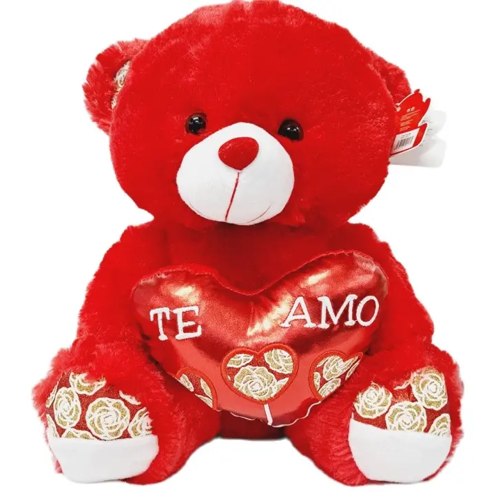 Peluche Osito Con Corazon TE AMO 40cm COLOR ROJO,te amo te quiero,Día de San Valentín,cm,fespu - 1
