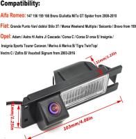 BIT Cámara Trasera HD CCD Alta Definición 170 Grados para Astra H Corsa D Meriva A Vectra C Zafira B - details 2