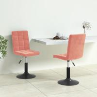 vidaXL Sillas de comedor giratorias 2 uds de terciopelo en color Verde claro/Amarillo mostaza/Gris claro y más | cómodas modernas ergonómicas para comedor cocina salón hogar - details 3