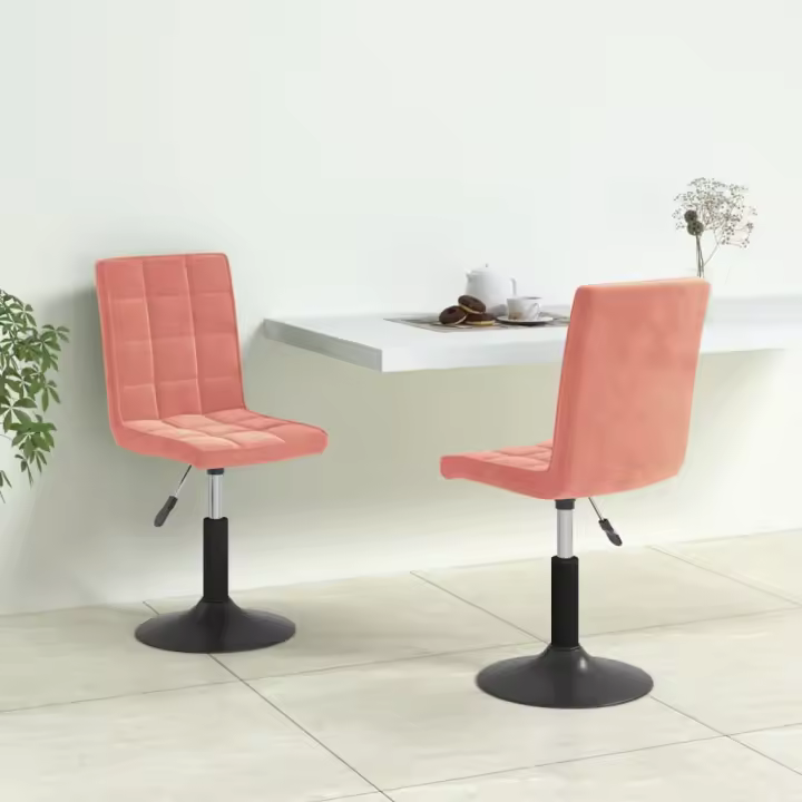 vidaXL Sillas de comedor giratorias 2 uds de terciopelo en color Verde claro/Amarillo mostaza/Gris claro y más | cómodas modernas ergonómicas para comedor cocina salón hogar - 1