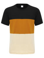 Camiseta deportiva de verano de manga corta con cuello redondo informal de talla grande para hombre, a juego con el color, a la moda para fitness - details 8