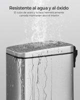Cubo de Basura de 10 litros para Baño con Pedal - Compacto para Espacios Pequeños, Cierre Suave, Acero Inoxidable, Disponible en Blanco, Negro y Plata - details 18
