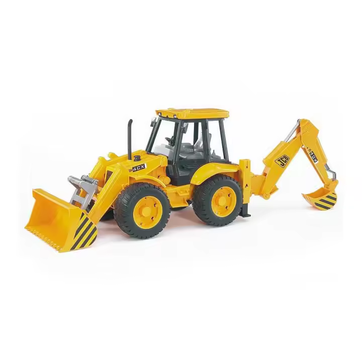 Bruder Retroexcavadora JCB 4CX Funcionalidad Completa Neumáticos Seguros - 1