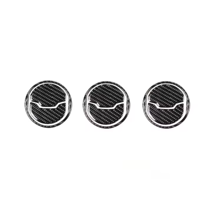 Adorno De Tapa De Salida De Aire Del Coche Para Ford Mustang 2015-2023 Fibra De Carbono Accesorios Para Interior Del Automóvil - 1