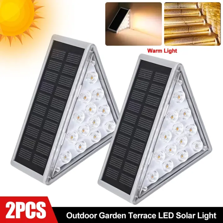 Lámpara Solar de Paso para Exteriores - Luces LED IP67 Impermeables - Vallas - Lámparas Antirrobo - Escaleras - Decoración de Seguridad para Jardín - Lámpara de Pared - 2 Uds./lote - 1
