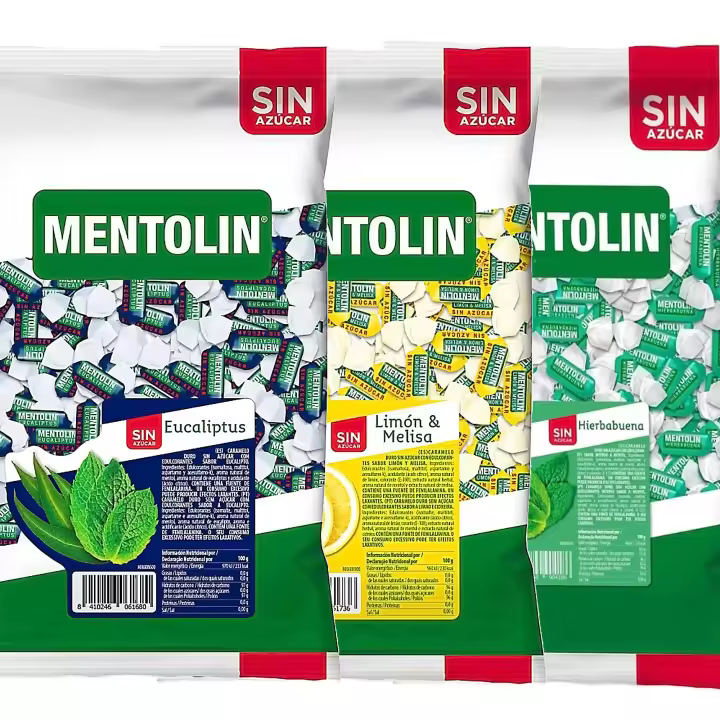 MENTOLIN PACK 3 Kg caramelos sin azúcar garganta Eucaliptus & Limón Melisa & Hierbabuena - 1