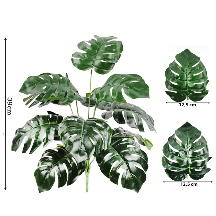 Planta Artificial De Hojas De Monstera Deliciosa Pothos Alocasia 40-103cm Decoración Festiva Para El Hogar Y La Oficina - 1