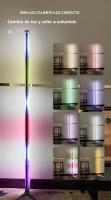 Lámpara De Piso LED RGB Con Control Remoto Y APP Sync Con Música Iluminación De Ambiente Inteligente Para Dormitorio Y Sala De Estar Moderna Y Ecológica - details 3