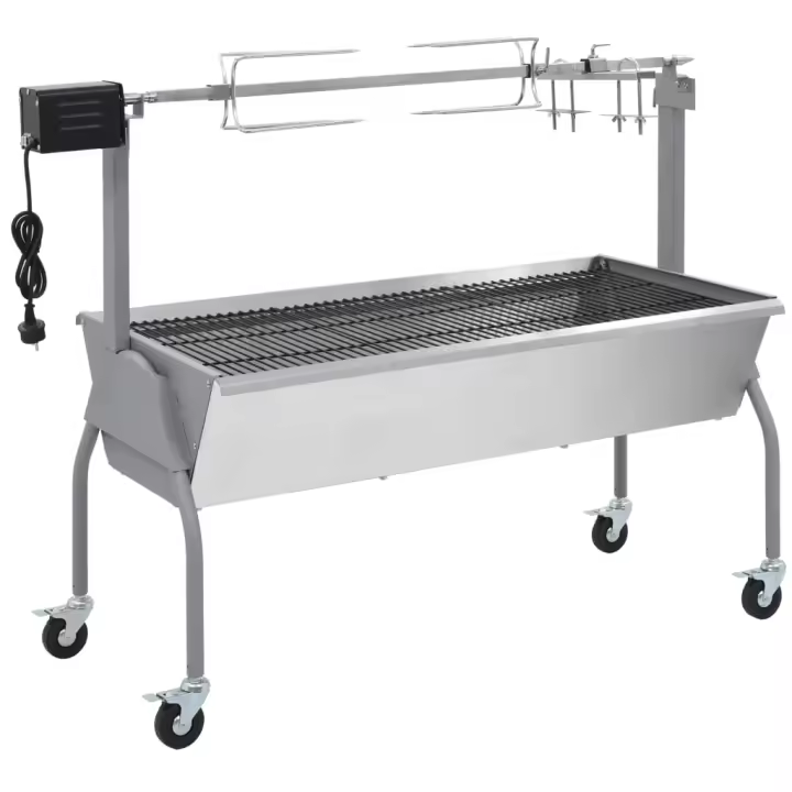 vidaXL Parrilla De Barbacoa Con Asador Y Motor Eléctrico - 1