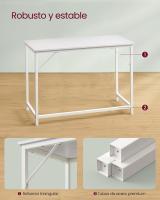 Escritorio Industrial Compacto - 60x120x76 cm, Mesa de Oficina y Estación de Trabajo, Ideal para Teletrabajo, Estudio y Dormitorio, Estructura de Metal - details 2