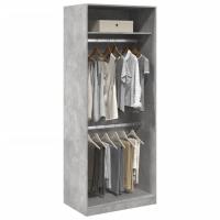 vidaXL Armario de madera de ingeniería 80x50x200 cm en color Negro/Marrón roble/Roble ahumado y más | almacenamiento funcional diseño moderno para baño dormitorio sala - details 4