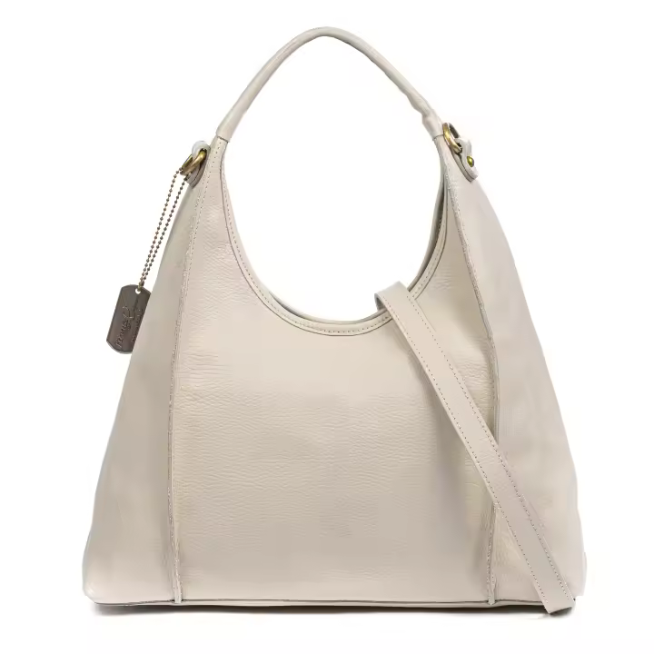 FIRENZE ARTEGIANI Ascrea bolso de hombro piel auténtica dollaro con correa bandolera 37x13x23cm - 1