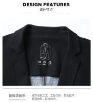 Chaqueta Occidental Sólida De Alta Calidad Para Hombre Moda Otoño Negocios Casual Talla M-4XL Abierta Por Encima Estilo Inteligente - details 3