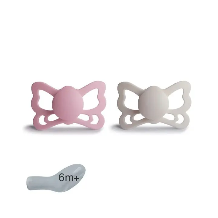 Frigg Chupetes 2 Butterfly Anatómico Primrose/Silver 6m - 1