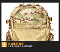 Mochila táctica de camping de gran capacidad con hebilla de color a juego, de tela Oxford, para exteriores, de camuflaje militar, para montañismo - details 9