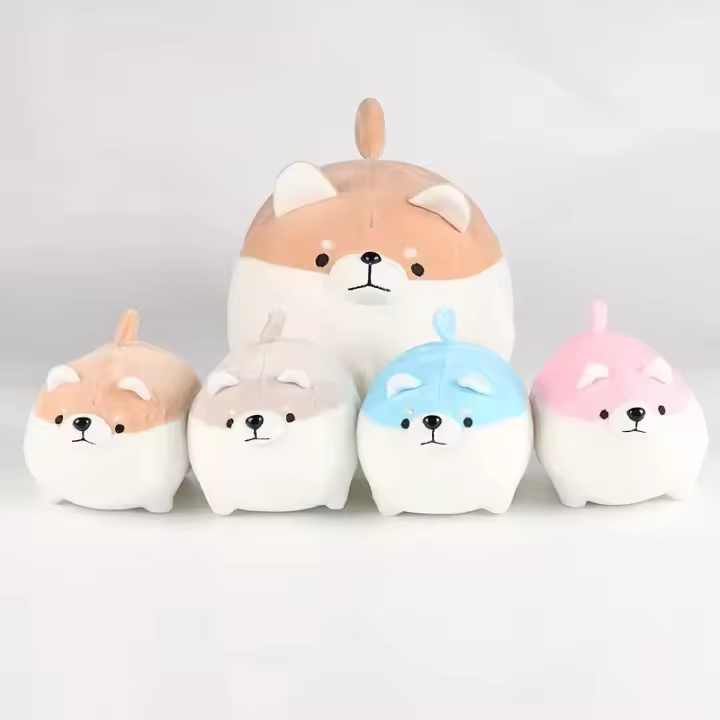 Juguete De Peluche Shiba Inu Madre Y Niño De 38cm Caja De 5 Piezas Con Cierre Para Niños Y Niñas Regalos De Navidad Y Halloween - 1