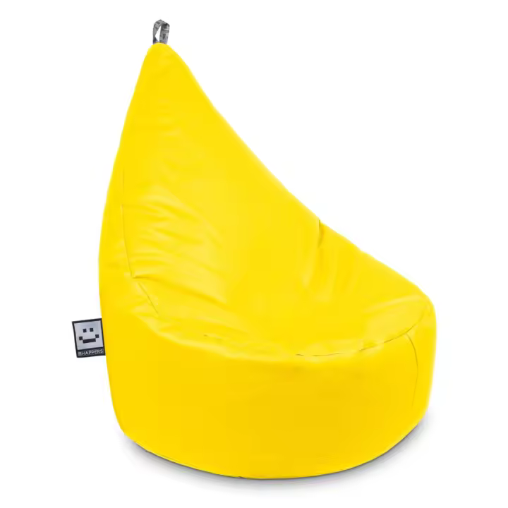Puff Butaca Polipiel Amarillo HAPPERS - Cómodo, ligero y resistente. Make it Happers® - 1