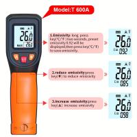 Gancho De Temperatura Infrarroja Handheld Lectura De Temperatura Superficial Con Láser IR Gancho De Temperatura Ajustable Emissivity - details 6