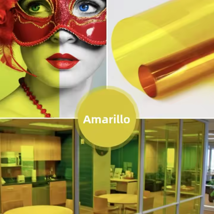 Película Decorativa De Vidrio Multicolor Resistente Al UV Para Decoración De Oficinas Y Hogares Película De Coloración Para Ventanas De Centros Comerciales - 1