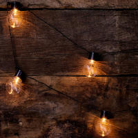 Cadena De Luces LED De 10/20 Bulbos Para Decoración De Bodas Fiestas Y Jardines Fuente De Alimentación Por Batería Blanco Cálido - details 1