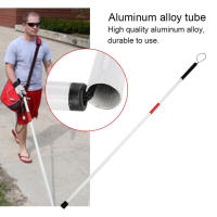 Bastón Dobladable De Aluminio Para Ciegos Y Visiblemente Deficientes Con Reflejos Bastón De Caminar De 124 Cm - details 1