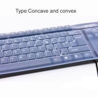 Protector De Teclado Universal De Silicona Transparente Para PC Cubierta De Piel De Gel De Silicio Antipolvo Y Impermeable - details 4