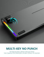 Teclado Mecánico De Juego Mini K620 RGB Con Retroiluminación Teclas Personalizables Y Hotswap USB Para PC Rosa Y Blanca - details 7