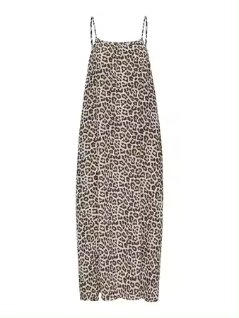 Only Alma Life Vestido Largo Estampado Leopardo - Elagante, Se Adapta A Cualquier Temporada - 1