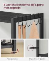 Estantería de cocina con cestas de malla y soporte para microondas, 80x35x95 cm, incluye estantes y ganchos, disponible en marrón rústico, nogal y greige - details 18