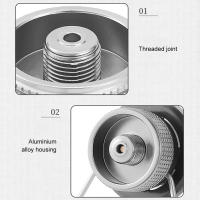 Adaptador De Butano Con Soporte Para Estufa De Camping Conversor De Gas Joint Valvula De Salida Adaptador De Botella De Aluminio Y Acero Inoxidable - details 8