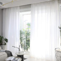 Cortinas De Tulle Transparente Y Sutil Para Sala De Estar Comedor Dormitorio Y Puerta De Ventana Blanco Decoración De Hogar Y Boda 2 Hojas - details 18