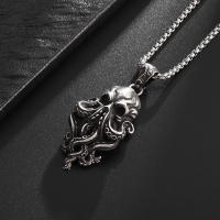 Collar Colgante De Octopus Oscuro Gótico Retro Para Hombres Y Mujeres Joyería De Moda Punk Personalidad Regalo Metal Aleación De Zinc - details 3