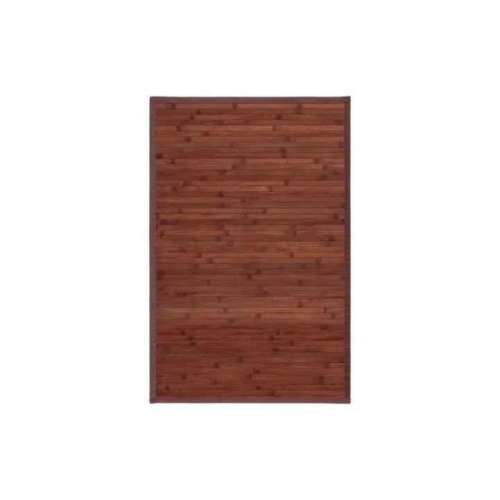 Dcasa Alfombra pasillera de bambú marrón nogal de 60 x 90 cm - 1