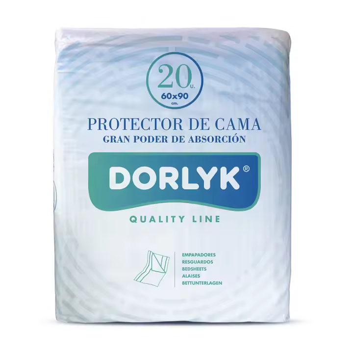 DORLYK Empapador de Cama para Adultos Desechable de 60x90 cm Protector de Colchón, Sillón y Silla de Ruedas Impermeable y Absorbente Salvacamas para Mayores 20 Unidades - 1
