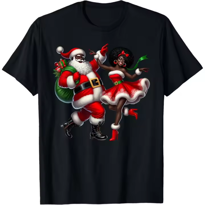 Camiseta de Manga Corta, 100% Algodón, Ropa Unisex para Hombres y Mujeres en 5 Tallas, Camiseta Negra, Cuello redondo con estampado. - 1