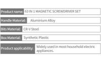 Juego De Destornilladores Magnéticos 63 En 1 Kit De Precisión Para Electrónica Computadoras Teléfonos Móviles Herramienta Multifuncional De Mantenimiento Con Mango - details 9