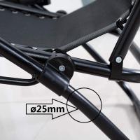 Maxia Market - Silla GRANDE XXL tumbona hamaca plegable de gravedad cero y resistente DURADERO con grosor del tubo de 25 mm para Playa Patio Jardín Camping al Aire Libre, 120 kg, 158x66x108 cm - details 0